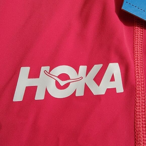 Hoka One One Performance Capri Leggings Pants Women's Size Small Pink Grey New - Picture 10 of 13